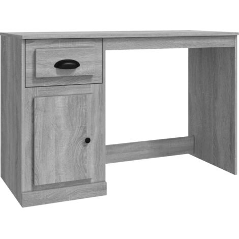 Bureau avec tiroir sonoma gris 115x50x75 cm bois d'ingénierie