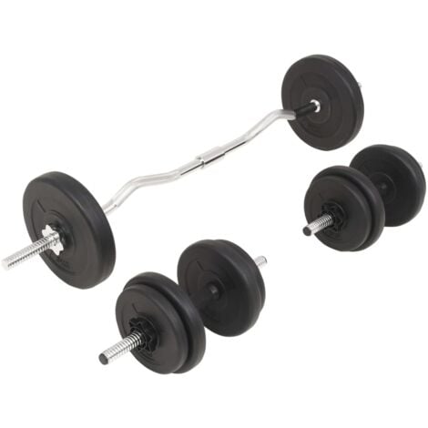 Set d'haltères de 60 kg avec disques ciment