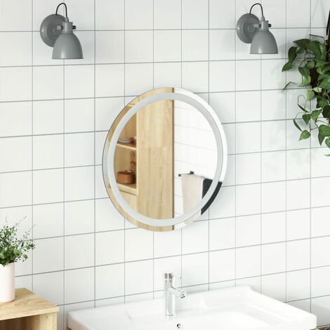 Miroir salle de bain led rond dia.50 cm avec 3 couleurs et
