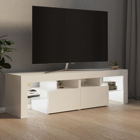 Dripex Meuble TV brillance avec LED,Casier,Placard de buffet