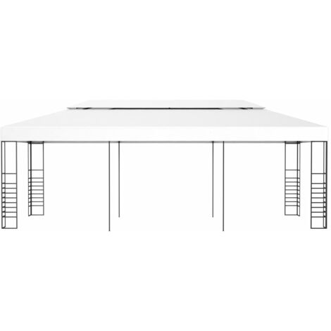 Tonnelle De Jardin AKTIVE Garden - 3x3x2.5 M - Blanche - Résistante Aux Intempéries - Montage Rapide