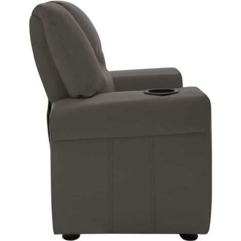 Fauteuil inclinable enfants Similicuir Gris anthracite