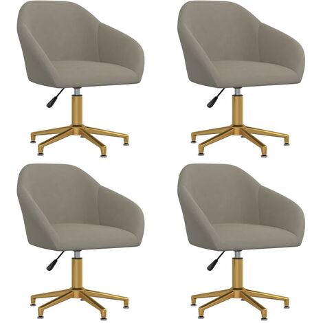 Lot de 4 chaises matelassées Norway Velours Taupe