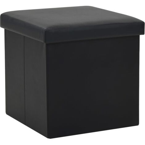 Tabouret Pliable Rembourré Noir (30 x 30 x 44,5 cm)