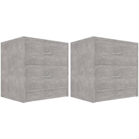 Lot De 2 Tables De Chevet – Chêne Fumé – 40x30x40 Cm – Bois D'ingénierie