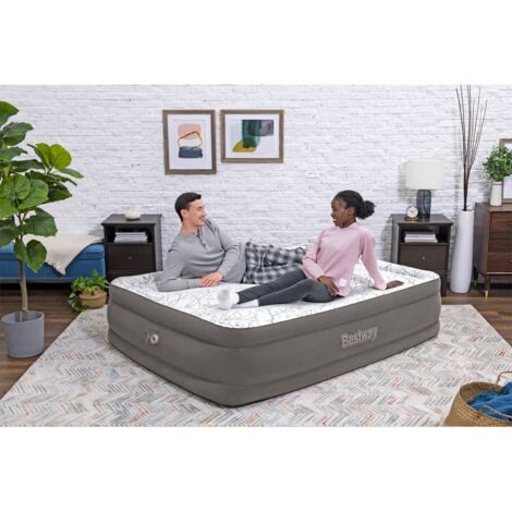 King Koil Queen Size Raised Matelas d'air Gonflable Matelas pneumatique avec Pompe intégrée