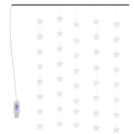 Guirlande lumineuse à étoiles LED 200LED Blanc chaud 8fonctions