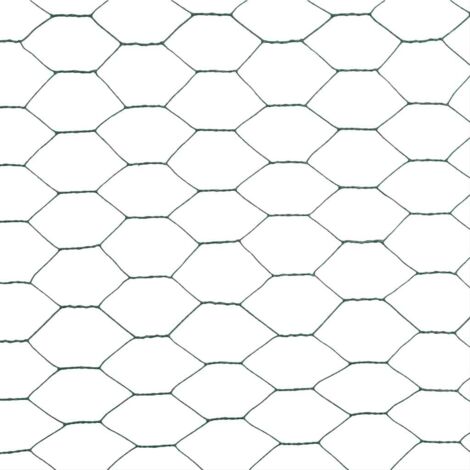 Grillage Acier avec revêtement en PVC 25x1,5 m Vert