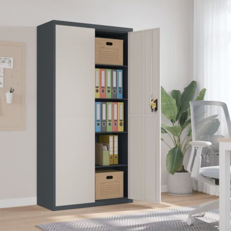 Armoire métallique de stockage en style vestiaire avec 2 portes, classeur à  dossier, accessoires de loisirs