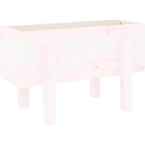 Vidaxl jardinière blanc 62x30x38 cm bois massif de pin VIDAXL Pas Cher 