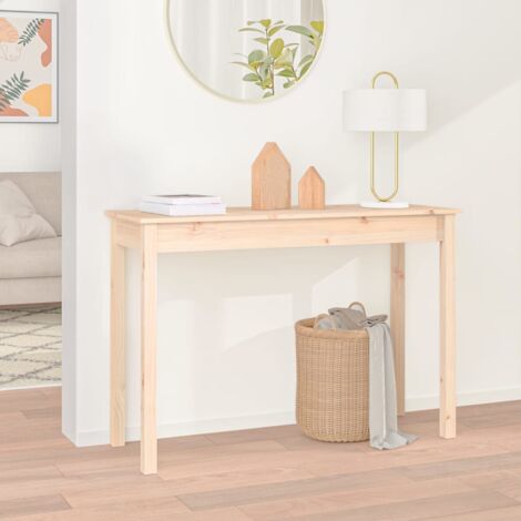 Table console Gris 110x40x75 cm Bois massif de pin