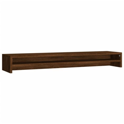 Support Moniteur Bureau 100x24x13 Cm - Rehausseur écran Avec étagère, Pour 2 écrans, Organisation - 12