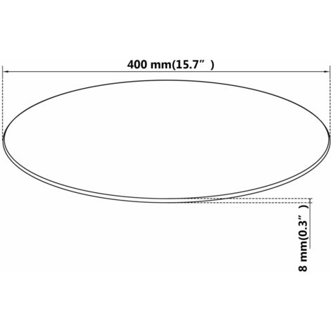Plateau De Table Rond En Verre Trempé Noir - Diamètre 60 Cm, épaisseur 0,8 Cm, Design Marbre, Facile à Nettoyer - 2