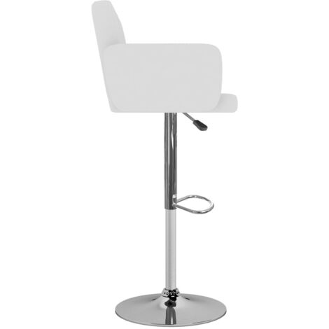 Tabourets de bar lot de 2 blanc similicuir