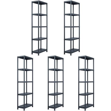 Etagere De Rangement En Plastique Practo 185 X 91 X 45 Cm Avec 5 Etageres