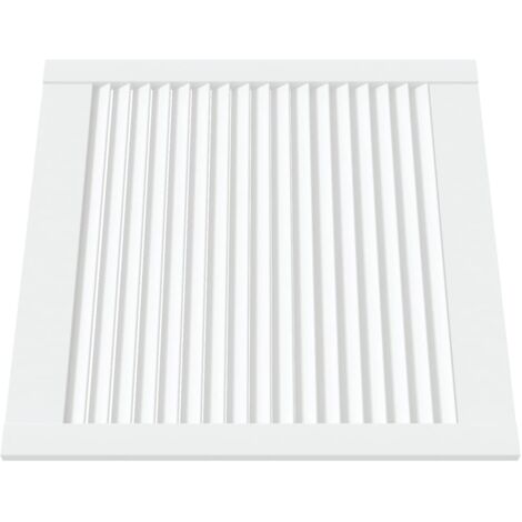 Portes d'armoire à persiennes 4pcs blanc 61,5x59,4cm pin massif