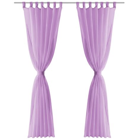 Lot De 4 Panneaux De Rideaux Occultants Pottery Barn - Velours Sergé Lilas Pâle, 50x108 Pouces, Neufs
