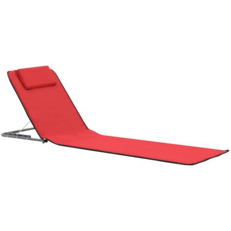 Tapis De Plage Pliable Cecaylie X2 - Dossier Réglable 5 Positions, Gris