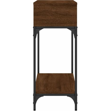 ML-Design Table Console 120x33,5x75 Cm, Marron/Noir, Aspect Chêne