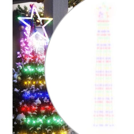 Sapin de Noël Kozii 60cm, avec SA Guirlande LED connectée (3,5m), multimode d'éclairage, synchronisation musicale