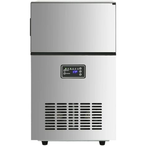 Appareil à glaçons argenté 45 kg / 24 h