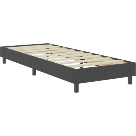 Sommier à lattes de lit Gris foncé Tissu 100x200 cm