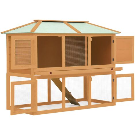 Cage double pour animaux Bois
