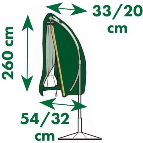 Housse De Protection Pour Parasol Extérieur – Imperméable, Anti-UV – Taille 35x50x190 Cm – Tissu Oxford 210D