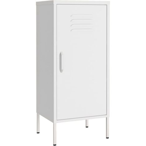 YID Armoire de rangement Blanc 80x35x101,5 cm Acier - 7066690395614 YID Armoire de rangement Blanc 80x35x101,5 cm Acier - 7066690395614