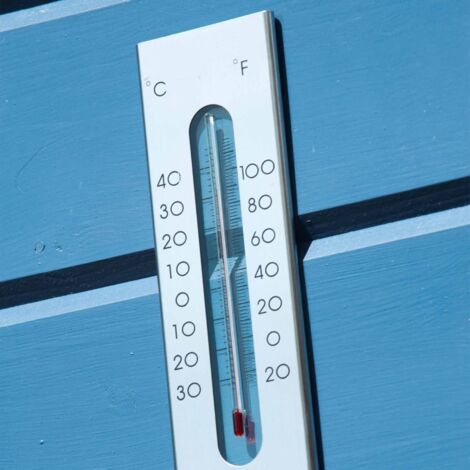 Thermomètre extérieur sur plaque métal 45cm