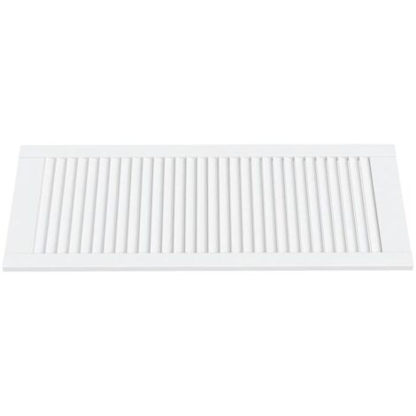 Portes d'armoire à persiennes 2pcs blanc 99,3x39,4cm pin massif