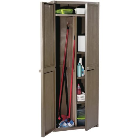 Armoire de rangement jardin Marron 65x45x88cm PP…