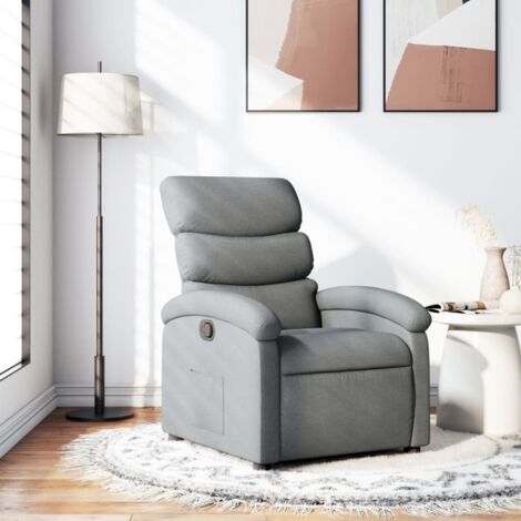 Fauteuil inclinable électrique marron foncé tissu 4083065
