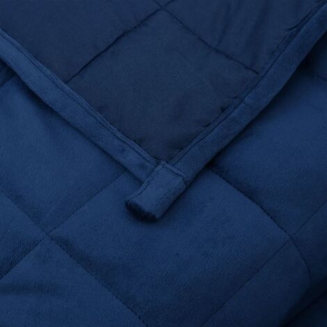 vidaXL Couverture lestée Bleu 220x240 cm 15 kg Tissu
