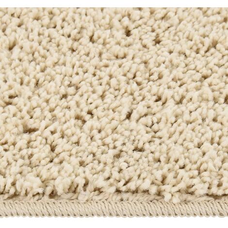 Tapis shaggy antidérapant Crème 80x150 cm