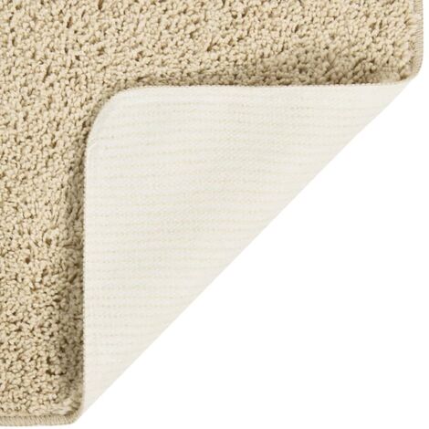 Tapis shaggy antidérapant Crème 80x150 cm