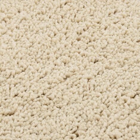 Tapis shaggy antidérapant Crème 80x150 cm