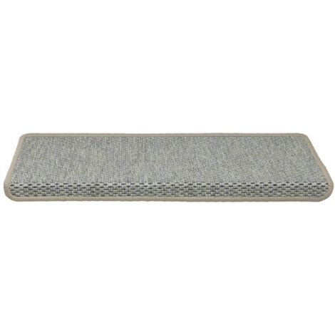 Tapis d'escalier autocollants aspect sisal 15 pcs 65x21x4 cm
