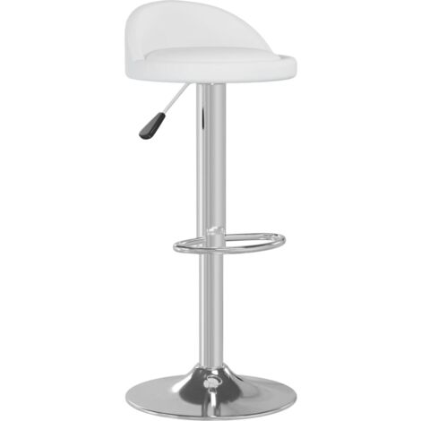 Tabourets de bar lot de 2 blanc similicuir