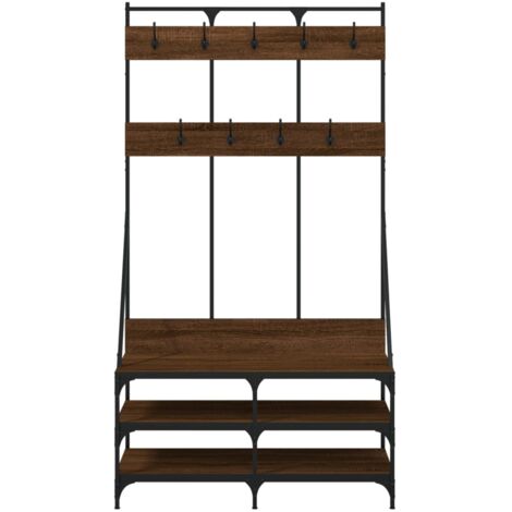 Porte-vêtements et rangement des chaussures chêne marron vidaXL962640