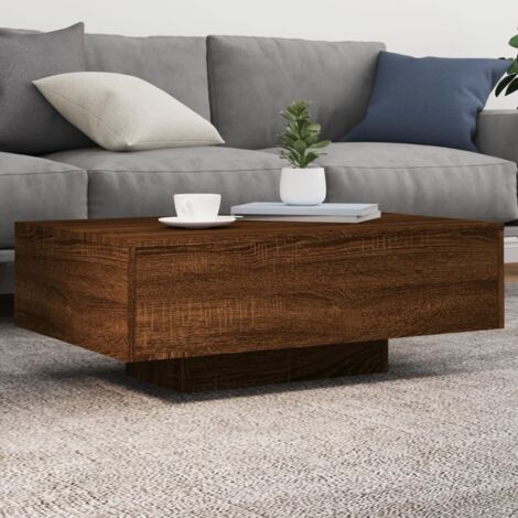 vidaXL Table basse avec lumières LED noir 85x55x31 cm - La Poste