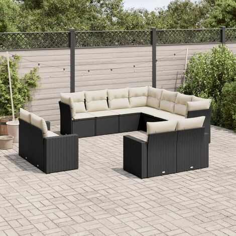 Salon De Jardin 11 Pcs Avec Coussins Noir R sine Tress e salon-de-jardin-11-pcs-avec-coussins-noir-r-sine-tress-e