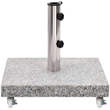 Socle De Parasol Granite Kg Carr Gris