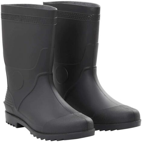 Bottes De Pluie En PVC Noir Taille 43 - Imperméables, Antidérapantes, Hauteur 40 Cm