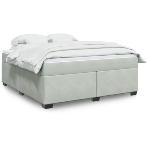 Lit boxspring Fitzroy 180x200cm avec espace de rangement - gris foncé - Moderne Emob | Emob