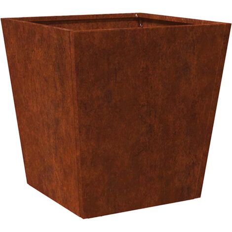 Jardinières 2 Pcs 40x40x40 Cm Acier Résistant Intempéries - Boîte à Fleurs Extérieur, Jardinière Patio Et Jardin