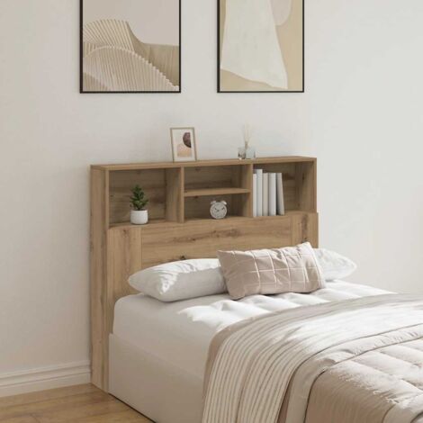 Armoire De Tête De Lit En Chêne Fumé - 200x19x103,5 Cm - NEUVE