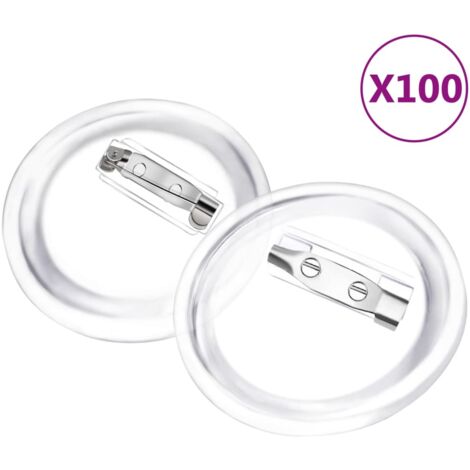 Lot De 15 Badges à Épingles Acryliques 37 Mm - Kit Complet Transparent Pour Créer Vos Propres Badges Personnalisés