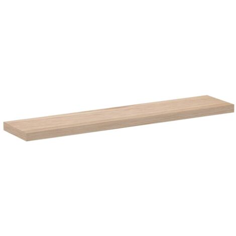 Étagère Flottante VidaXL 60x23,5x4 Cm - Bois D'ingénierie Placage Chêne - Charge Max 7 Kg - Montage Invisible - Pour Salon, Salle De Bain, Bureau