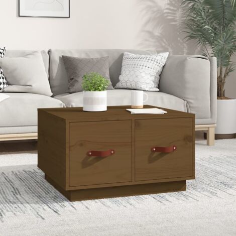 Maison Exclusive - Table basse Marron miel 118x63x45 cm Bois massif de pin | Leroy Merlin